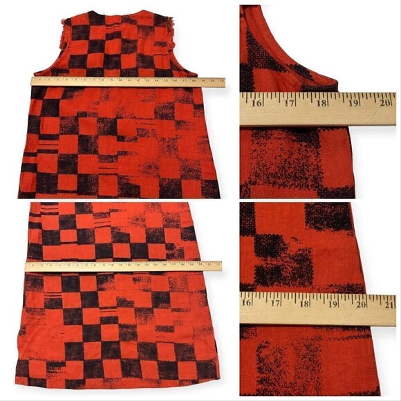 RAQUEL ALLEGRA Check Print Tank Dress in Ruby Checker, Size XS, New with Tags. - Picture 13 of 15